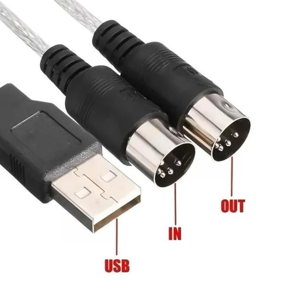 Imagem de Cabo de Áudio Midi USB 2,0 Metros