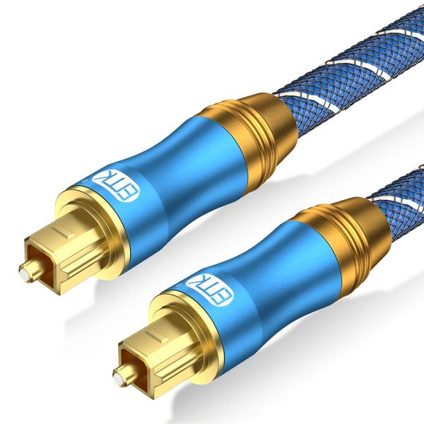 Cabo de áudio óptico digital EMK Fiber Optical Toslink 3m Imagem de Cabo de áudio óptico digital EMK Fiber Optical Toslink 3m