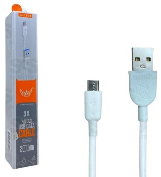 Imagem de Cabo De Carga e Transferência de Dados Micro USB V8 Alta Qualidade 3A Altomex