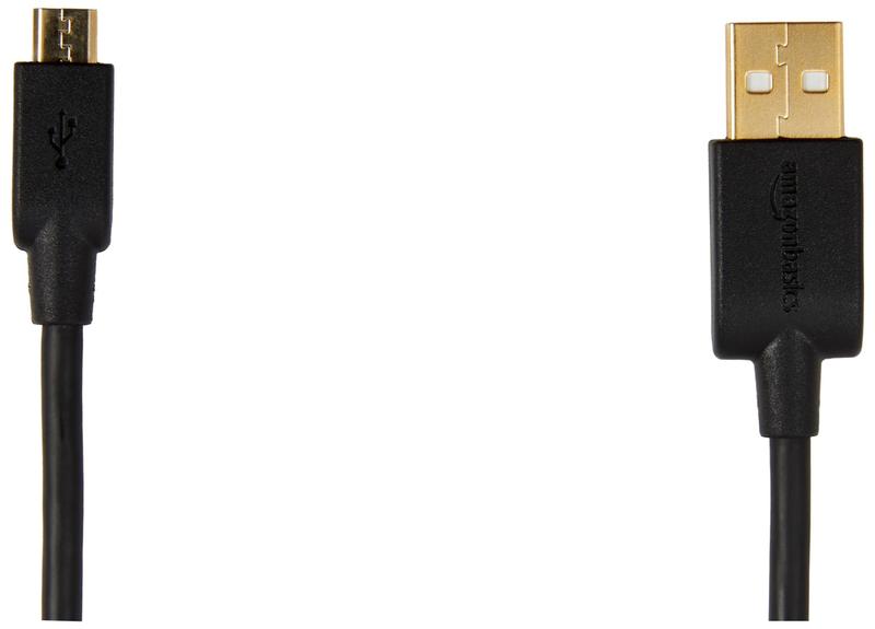 Imagem de Cabo de carregamento Amazon Basics USB-A para Micro USB 2.0 1,8 m