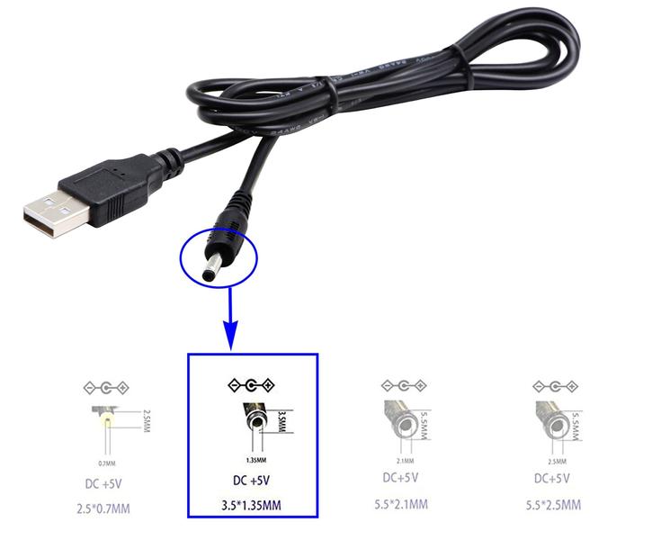 Imagem de Cabo de carregamento ZdycGtime USB 2.0 A macho para DC 3,5 x 1,35 mm macho