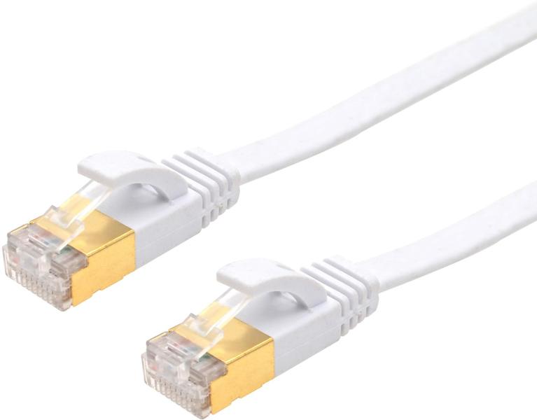 Imagem de Cabo de conexão Triplett CAT7 SSTP 28AWG 1 pé branco plano