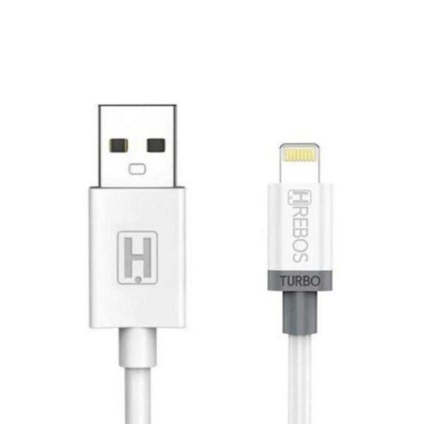 Cabo De Dados e Carregamento 2 METROS Compatível Iphone 11 12 13 14 Pro Max USB / Lightning Turbo 4.0 Hrebos HS-73 Imagem de Cabo De Dados e Carregamento 2 METROS Compatível Iphone 11 12 13 14 Pro Max USB / Lightning Turbo 4.0 Hrebos HS-73