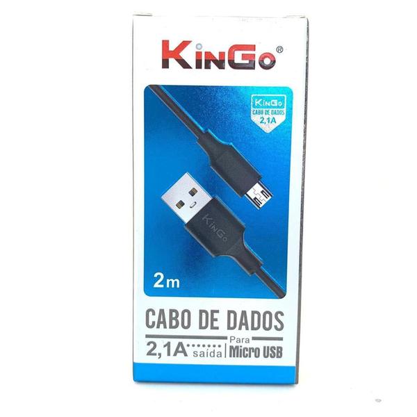 Imagem de Cabo de Dados Micro USB 2 Metros KinGo