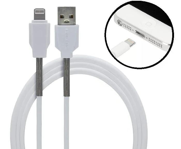 Imagem de Cabo de Dados Resistente USB para Ios 2 Metros Turbo 3.1A Carga Rápida Entrada Lightning