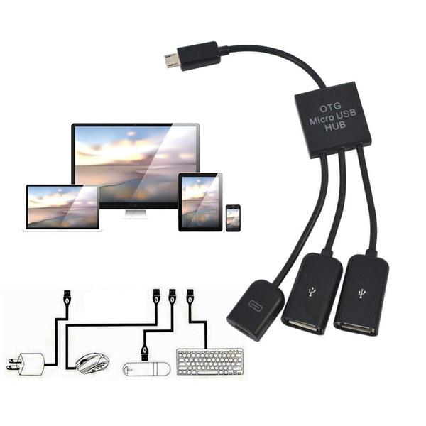 Imagem de Cabo de dados shlutesoy USB C 3 em 1 Micro USB OTG Converter