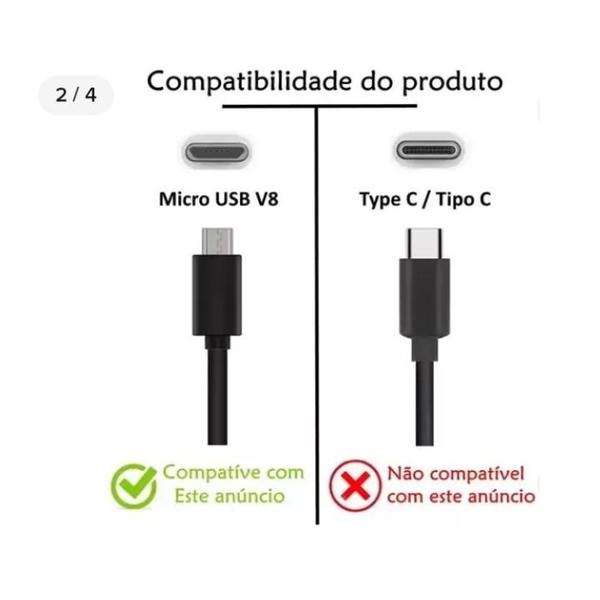 Imagem de Cabo de Dados USB 2.4A Carga Rapida 1M - Exbom Tipo:Micro-USB