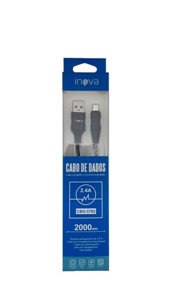 Imagem de Cabo De Dados Usb Inova V8  2.4A 2 Metros CBO-5782