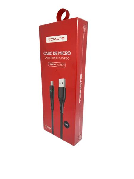 Imagem de Cabo de dados usb para v8 turbo 1.2m 5v 3a tomate tc-209m