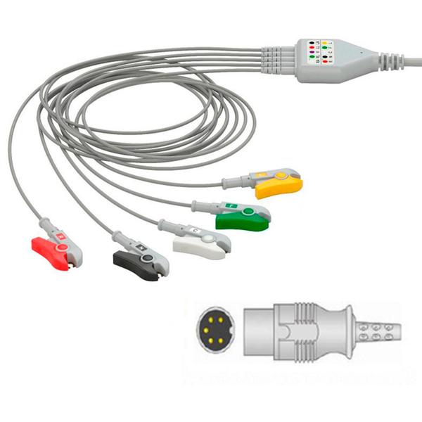 Imagem de Cabo de ECG  5 Vias C/ Terminal Garra - Compatível ECAFIX