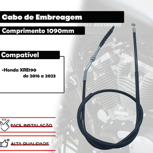 Imagem de Cabo De Embreagem Para Honda Xre 190 2016 2017 2018 2019 2020 2021 2022 2023 Da Pra Xre190