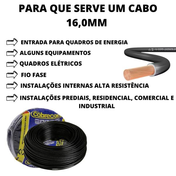 Imagem de Cabo De Energia 16,0mm Com Ação Termoplástica Com 30 Metros