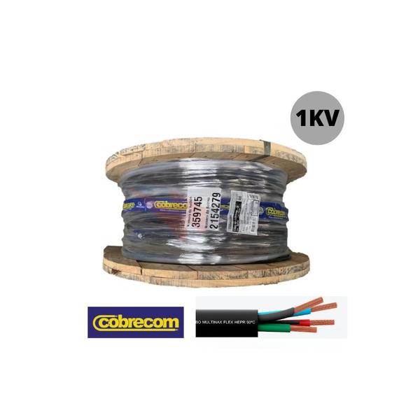 Cabo De Energia Fio De Cobre 5 Vias 5x2,50mm Pp De 25 Metros - cobrecom Imagem de Cabo De Energia Fio De Cobre 5 Vias 5x2,50mm Pp De 25 Metros