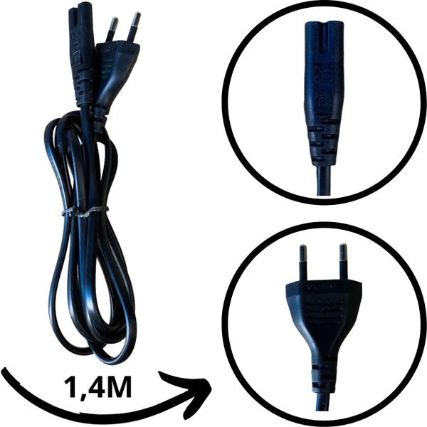 Cabo De Força 1,4m Bipolar Tv Monitor Radio Ps3 Ps4 Kit C/13 - AWM Imagem de Cabo De Força 1,4m Bipolar Tv Monitor Radio Ps3 Ps4 Kit C/13