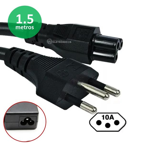 Imagem de Cabo De Força Alimentação De Energia Tripolar Para Fontes TV PC Notebook 1.50 Metros LK7600