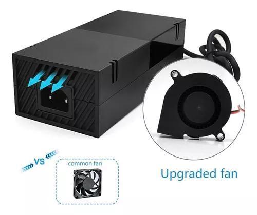 Cabo De Força Bivolt + Fonte Compatível com Xbox One 2 Pinos 110v/220v Game - DMK Imagem de Cabo De Força Bivolt + Fonte Compatível com Xbox One 2 Pinos 110v/220v Game