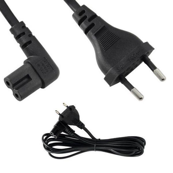 Cabo De Força Curvado Em L 90 Graus Tipo 8 Bipolar Compatível PS5 Ps4 Ps3 Ps2 Tv Samsung LG - PSM Imagem de Cabo De Força Curvado Em L 90 Graus Tipo 8 Bipolar Compatível PS5 Ps4 Ps3 Ps2 Tv Samsung LG