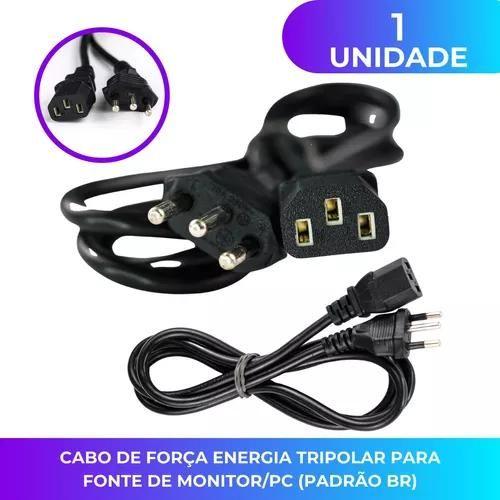 Cabo De Força Energia Atx Tripolar Novo Padrão Monitor Pc - Lenox Imagem de Cabo De Força Energia Atx Tripolar Novo Padrão Monitor Pc