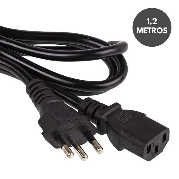 Cabo de Força Tripolar para PC e Monitor - Desempenho Confiável - Cabo de Energia EA Imagem de Cabo de Força Tripolar para PC e Monitor - Desempenho Confiável