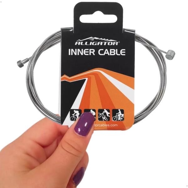 Cabo De Freio Basic Inox Para Mtb E Estrada Bike Unidade Alligator Para Bike Speed Road Mtb Trilha Aro 29 Speed 26 Cabeça De Perinha C10 Sti 2Cabeças - ALLIGATOR ORIGINAL REBECHI BIKES Imagem de Cabo De Freio Basic Inox Para Mtb E Estrada Bike Unidade Alligator Para Bike Speed Road Mtb Trilha Aro 29 Speed 26 Cabeça De Perinha C10 Sti 2Cabeças