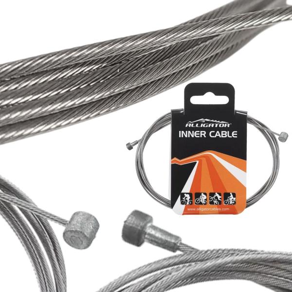 Cabo De Freio Basic Inox Para Mtb E Estrada Bike Unidade Alligator Para Bike Speed Road Mtb Trilha Aro 29 Speed 26 Cabeça De Perinha C10 Sti 2Cabeças - ALLIGATOR ORIGINAL REBECHI BIKES Imagem de Cabo De Freio Basic Inox Para Mtb E Estrada Bike Unidade Alligator Para Bike Speed Road Mtb Trilha Aro 29 Speed 26 Cabeça De Perinha C10 Sti 2Cabeças