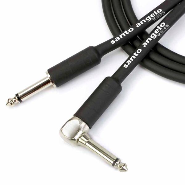 Imagem de Cabo De Guitarra Angel 0,30mm Conector P10/p10 90º 25ft 7,62 Metros Preto