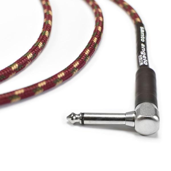 Imagem de Cabo De Guitarra Angel Tx 0,30 Mm Conector P10/p10 90º 20ft 6,10 Metros Textil