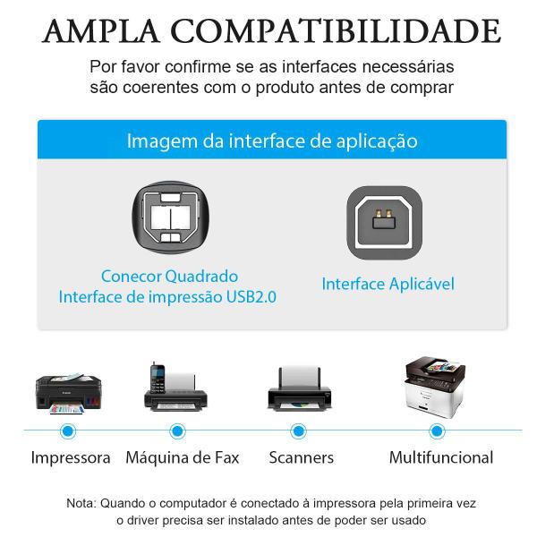 Imagem de Cabo De Impressora Vention Usb 2.0 x Usb Tipo-b Printter 1m