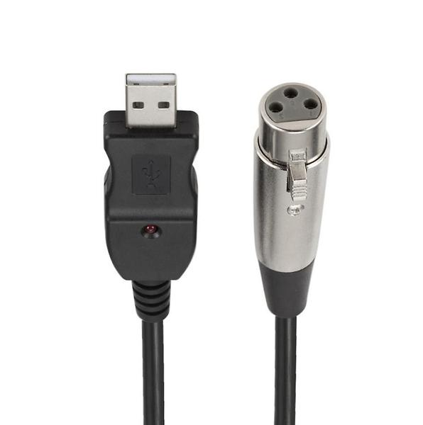 Imagem de Cabo de ligação de microfone USB de 3m, cabo de microfone USB para XLR