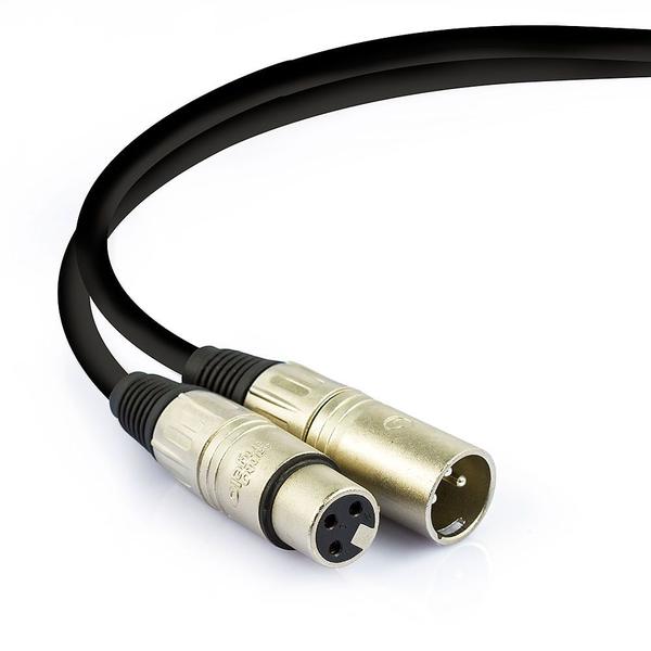 Imagem de Cabo de Microfone Balanceado XLR Macho Para XLR Femea Santo Angelo - 3 Metros