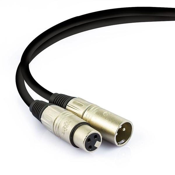 Cabo de Microfone Balanceado XLR Macho Para XLR Femea Santo Angelo - 50 cm - SANTO ÂNGELO Imagem de Cabo de Microfone Balanceado XLR Macho Para XLR Femea Santo Angelo - 50 cm