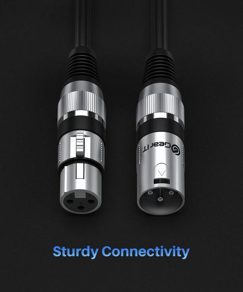 Imagem de Cabo de microfone GearIt XLR macho para fêmea, 3 pinos, 3 m, pacote com 6