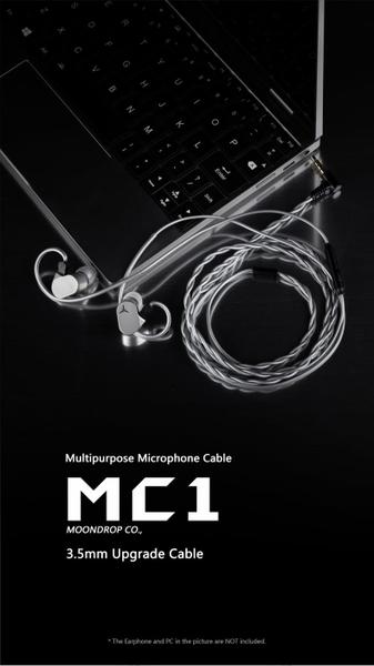 Cabo de microfone Moondrop MC1 Atualização de fone de ouvido de 3,5 mm 0,78 mm-2 pinos Imagem de Cabo de microfone Moondrop MC1 Atualização de fone de ouvido de 3,5 mm 0,78 mm-2 pinos
