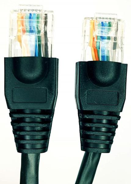 Imagem de Cabo de Rede Internet CFTV Montado Pronto para Uso Preto Cat5 40 metros