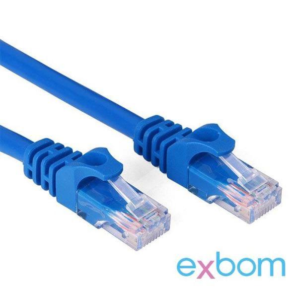 Imagem de Cabo de Rede RJ45 CAT5E azul 1M- Exbom CBX-N5C10