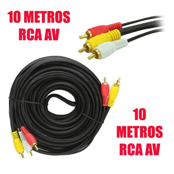 Imagem de Cabo de video para projetor de 10 metros rca  av 10m