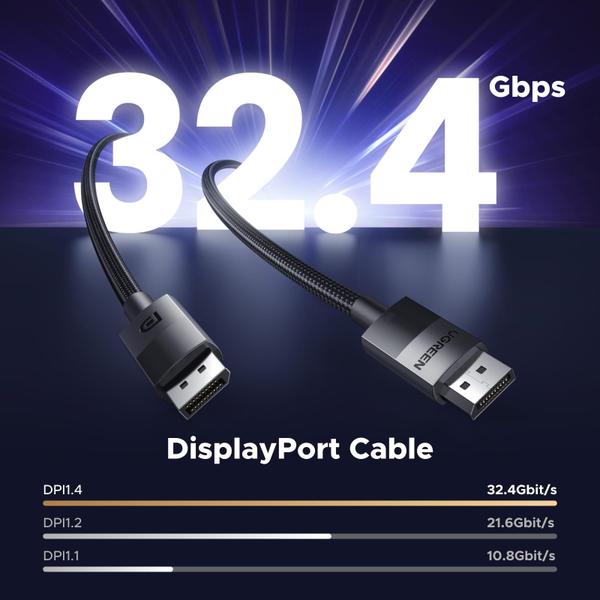 Imagem de Cabo DisplayPort com certificação UGREEN VESA 8K 6,6 pés macho para macho