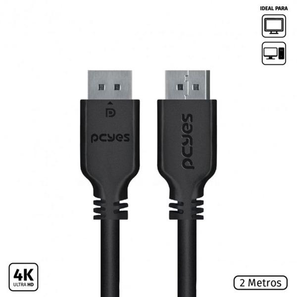 Imagem de Cabo Displayport Macho 2 Metros - Pdpm-2 - Pcyes