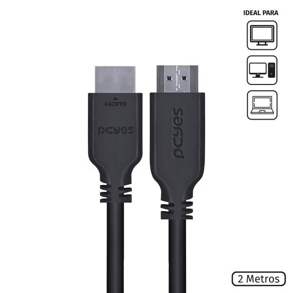 Imagem de Cabo Displayport Macho para HDMI 2.0 Macho 2 Metros - PDPHM-2