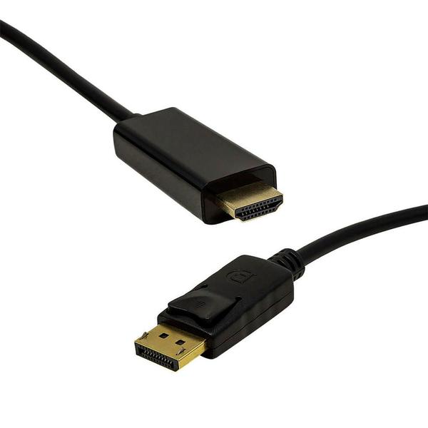 Imagem de Cabo Displayport Macho x HDMI Macho Preto 1,80 Metros