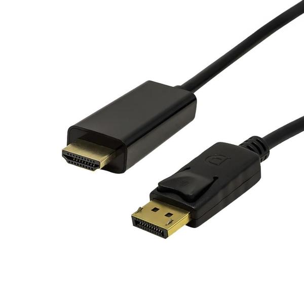 Imagem de Cabo Displayport Macho x HDMI Macho Preto 1,80 Metros