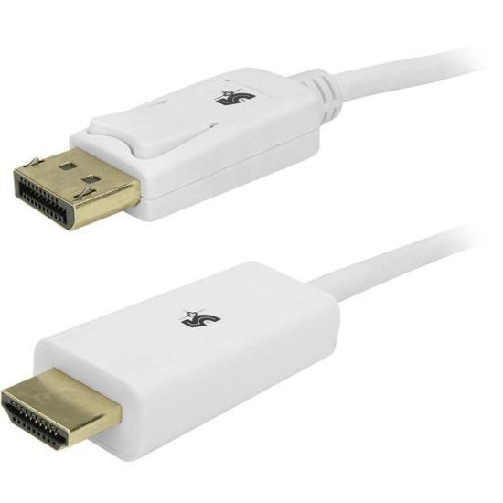 Imagem de Cabo Displayport Para HDMI 2M Com Trava Branco 5+ F002