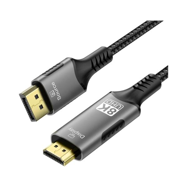 Imagem de Cabo DisplayPort Para HDMI 8K 60Hz Dp1.4 Para Hdmi2.1 Áudio E Vídeo Para HP Dell Lenovo ThinkPad