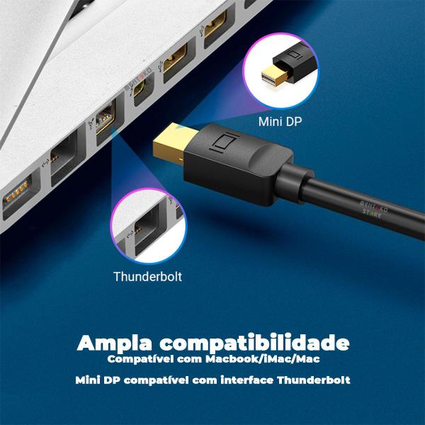 Imagem de Cabo Displayport Para Thunderbolt Mini Dp Macbook 2m Vention