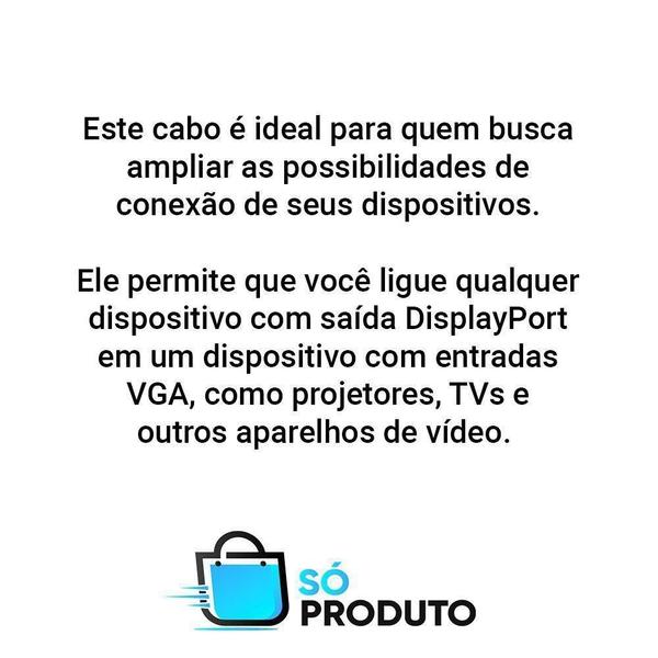 Imagem de Cabo Displayport Para Vga Shinka