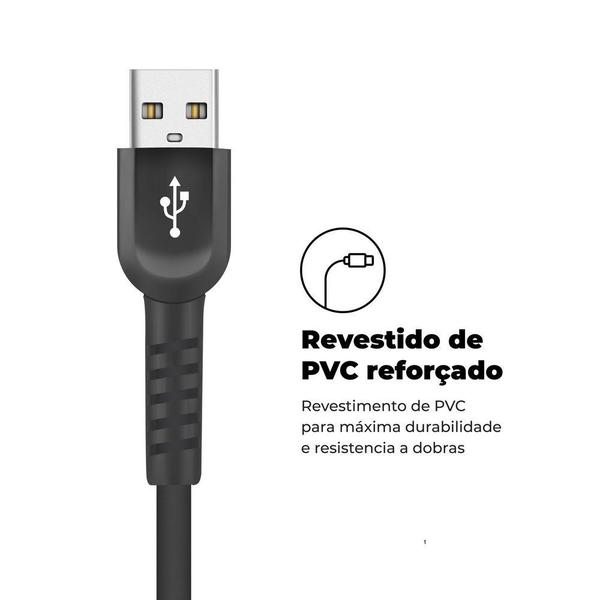 Imagem de Cabo Dual Shock Micro USB V8 Preto - 1,2m - GShield