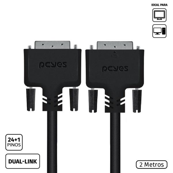 Imagem de Cabo Dvi-d 24+1 Para Dvi-d 24+1 Dual-link 2 Metros - Pddl-2