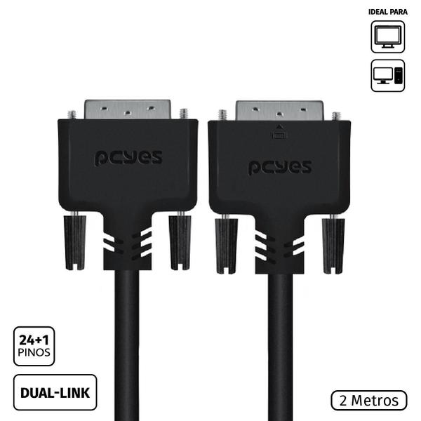 Imagem de Cabo Dvi-D 24+1 Para Dvi-D 24+1 Dual-Link 2 Metros - Pddl-2