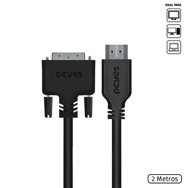 Imagem de Cabo Dvi-d 24+1 Para Hdmi 2.0 2 Metros - Pdhm20-2