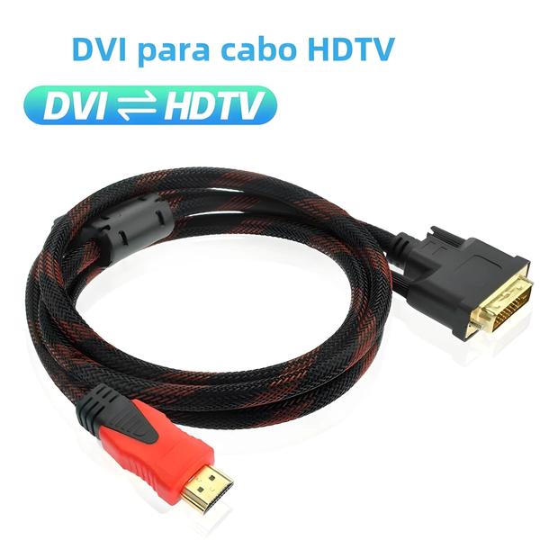 Imagem de Cabo DVI-D Macho para HDTV - Alta Velocidade e Áudio Digital